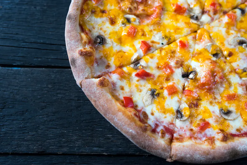 Veggie Supreme Pizza with fresh vegetables